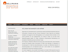 Tablet Screenshot of hellmann-fachanwaelte.de